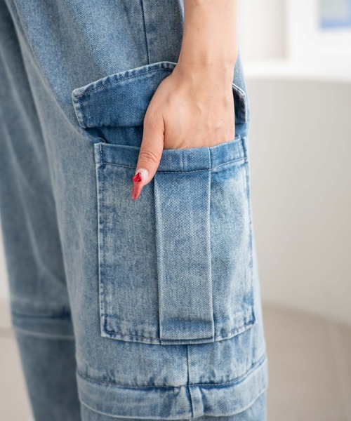 WEGO（ウィゴー）の「WEGO/2WAYデニムカーゴパンツ（デニムパンツ・レディース・ブラック系2/スカイブルー/ブラック系3・FREE）」の10枚目の写真