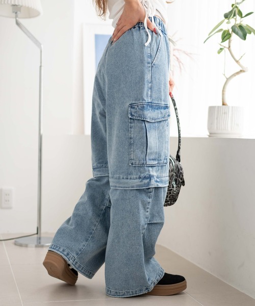 WEGO（ウィゴー）の「WEGO/2WAYデニムカーゴパンツ（デニムパンツ・レディース・ブラック系2/スカイブルー/ブラック系3・FREE）」の14枚目の写真