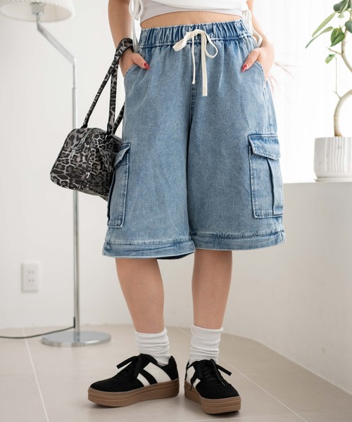 WEGO（ウィゴー）の「WEGO/2WAYデニムカーゴパンツ（デニムパンツ・レディース・ブラック系2/スカイブルー/ブラック系3・FREE）」の18枚目の写真