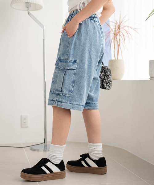 WEGO（ウィゴー）の「WEGO/2WAYデニムカーゴパンツ（デニムパンツ・レディース・ブラック系2/スカイブルー/ブラック系3・FREE）」の19枚目の写真