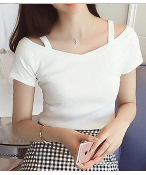 LAUTRE COTE(ロウトレコウト)の「オフショルダーサスペンダーTEE(Tシャツ/カットソー・レディース・ブラック/ホワイト・LARGE/MEDIUM/X-LARGE)」の1枚目の写真