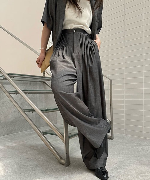 WILLFULLY（ウィルフリー）の「half sleeve slub mix tailored JK（テーラードジャケット・レディース・ブラック/インディゴブルー/その他・FREE）」の9枚目の写真