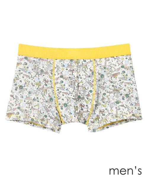 une nana cool（ウンナナクール）の「MADE WITH LIBERTY FABRIC メンズパンツ（ボクサーパンツ・メンズ・ミント/クリアレッド/コバルトブルー/レモンイエロー・L/M）」の4枚目の写真