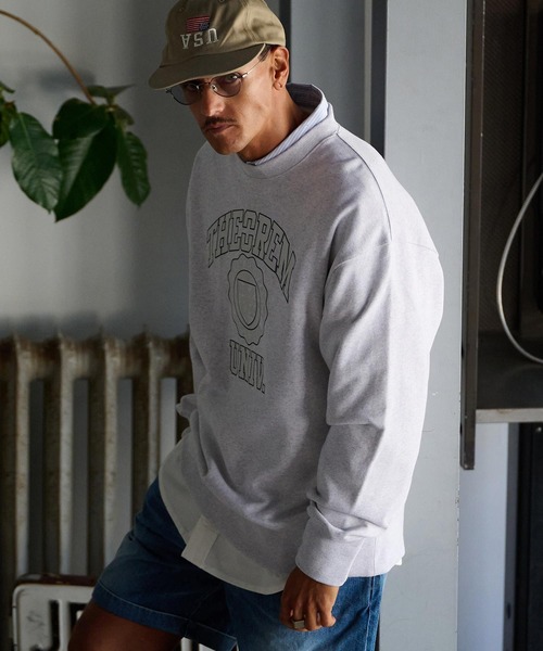 THEOREM(セオレム)の「msw1688-Printed College Sweat スウェット(スウェット・メンズ・グリーン/ミックスグレー/ブラック・XXL/XXXL/XL/M/L)」の20枚目の写真