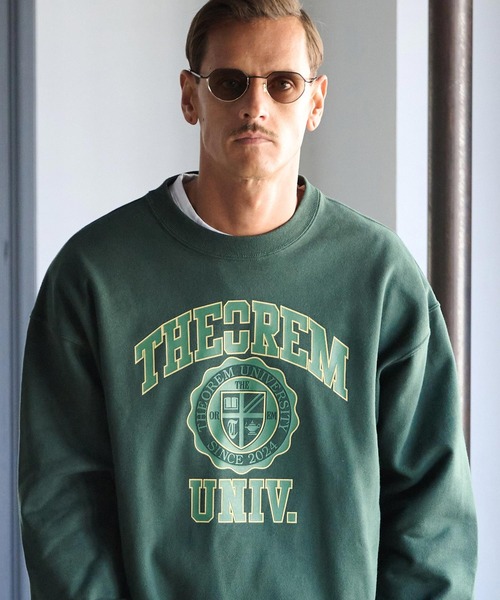 THEOREM(セオレム)の「msw1688-Printed College Sweat スウェット(スウェット・メンズ・グリーン/ミックスグレー/ブラック・XXL/XXXL/XL/M/L)」の17枚目の写真