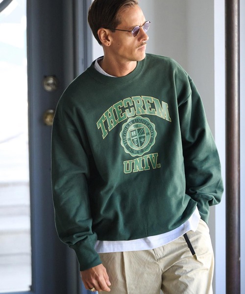THEOREM(セオレム)の「msw1688-Printed College Sweat スウェット(スウェット・メンズ・グリーン/ミックスグレー/ブラック・XXL/XXXL/XL/M/L)」の16枚目の写真