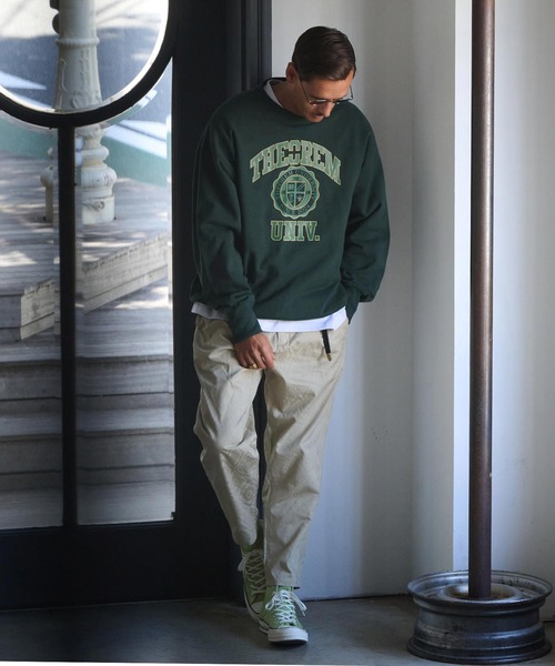 THEOREM(セオレム)の「msw1688-Printed College Sweat スウェット(スウェット・メンズ・グリーン/ミックスグレー/ブラック・XXL/XXXL/XL/M/L)」の14枚目の写真
