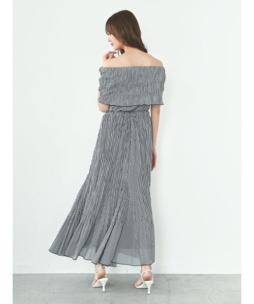 SNIDEL（スナイデル）の「プリーツオフショルブラウス（シャツ/ブラウス・レディース・ブラック/ホワイト/ブラウン・FREE）」の9枚目の写真