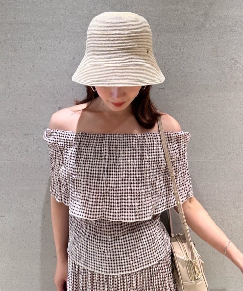 SNIDEL（スナイデル）の「プリーツオフショルブラウス（シャツ/ブラウス・レディース・ブラック/ホワイト/ブラウン・FREE）」の3枚目の写真