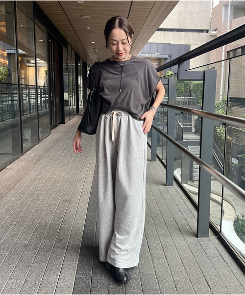 JOURNAL STANDARD(ジャーナルスタンダード)の「《追加2》サマー裏毛イージーワイドパンツ(スウェットパンツ・レディース・チャコールグレー/ブラック・FREE)」の7枚目の写真
