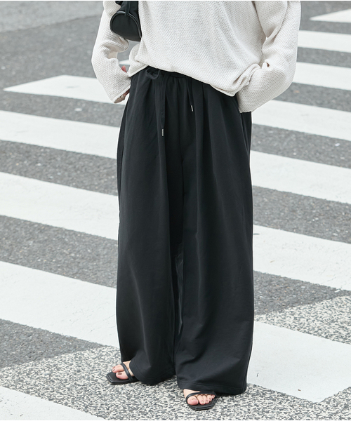 JOURNAL STANDARD(ジャーナルスタンダード)の「《追加2》サマー裏毛イージーワイドパンツ(スウェットパンツ・レディース・チャコールグレー/ブラック・FREE)」の4枚目の写真