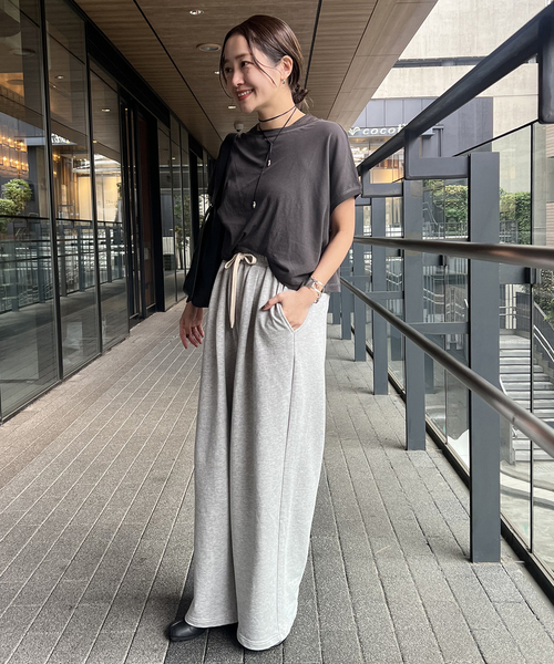 JOURNAL STANDARD(ジャーナルスタンダード)の「《追加2》サマー裏毛イージーワイドパンツ(スウェットパンツ・レディース・チャコールグレー/ブラック・FREE)」の18枚目の写真