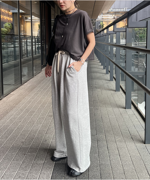 JOURNAL STANDARD(ジャーナルスタンダード)の「《追加2》サマー裏毛イージーワイドパンツ(スウェットパンツ・レディース・チャコールグレー/ブラック・FREE)」の16枚目の写真