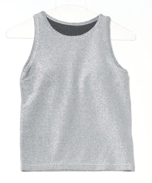 Per sist ence（パーシエンス）の「ラメアメスリタンクトップ/カップ付き（タンクトップ・レディース・オフホワイト/シルバー/ブラック/ゴールド/ブラウン・ONE SIZE）」の4枚目の写真