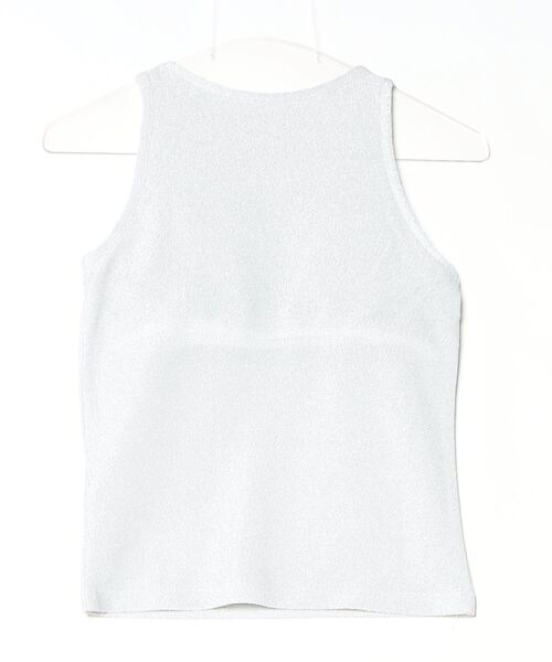 Per sist ence（パーシエンス）の「ラメアメスリタンクトップ/カップ付き（タンクトップ・レディース・オフホワイト/シルバー/ブラック/ゴールド/ブラウン・ONE SIZE）」の6枚目の写真