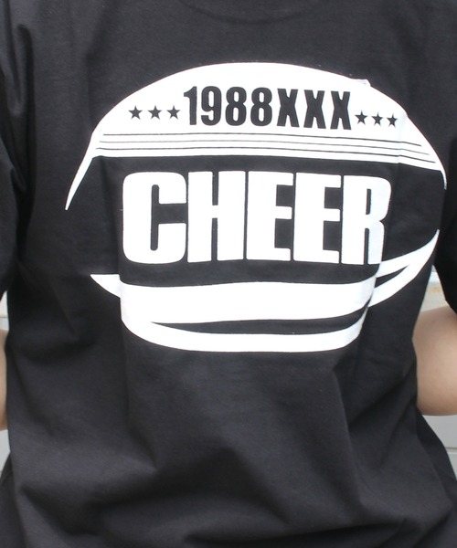 CHEER(チアー)の「チェッカーフラッグXXXバックロゴBIGTEE(Tシャツ/カットソー・レディース・ホワイト×ブラック/ブラック×ホワイト・M/L/S)」の5枚目の写真