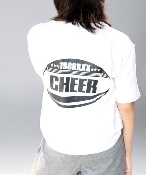 CHEER(チアー)の「チェッカーフラッグXXXバックロゴBIGTEE(Tシャツ/カットソー・レディース・ホワイト×ブラック/ブラック×ホワイト・M/L/S)」の12枚目の写真