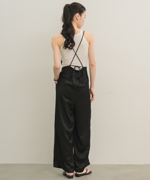 NEUNA（ヌナ）の「カシュクールサテンサロペット（サロペット/オーバーオール・レディース・アイボリー/ミント/ブラック・FREE）」の15枚目の写真