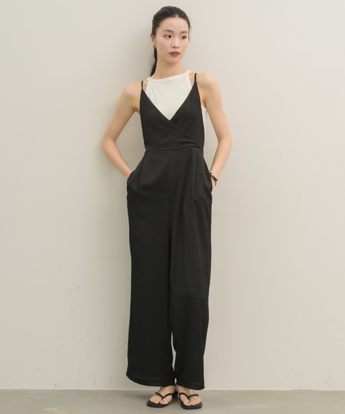 NEUNA（ヌナ）の「カシュクールサテンサロペット（サロペット/オーバーオール・レディース・アイボリー/ミント/ブラック・FREE）」の21枚目の写真