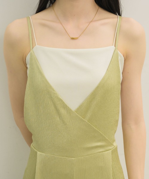 NEUNA（ヌナ）の「カシュクールサテンサロペット（サロペット/オーバーオール・レディース・アイボリー/ミント/ブラック・FREE）」の16枚目の写真