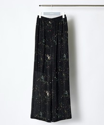 Mineral Print Shinny Trousers / navy | BOTTOMS,PANTS