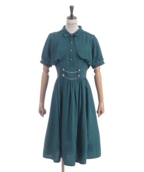 axes femme(アクシーズファム)の「ハイウエストフラシ半袖ワンピース(ワンピース・レディース・グリーン/パープル/ネイビー・FREE)」の20枚目の写真