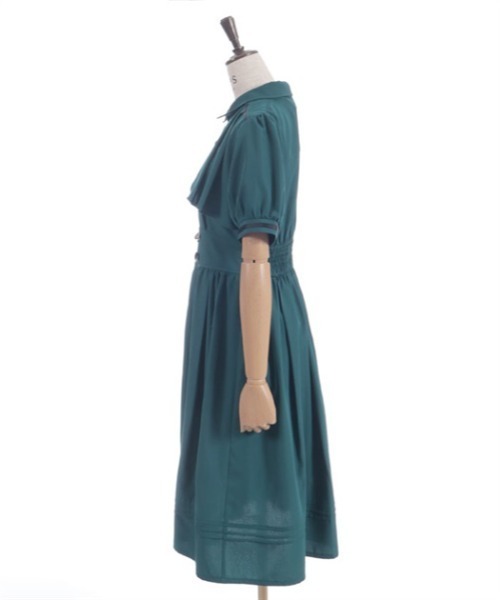 axes femme(アクシーズファム)の「ハイウエストフラシ半袖ワンピース(ワンピース・レディース・グリーン/パープル/ネイビー・FREE)」の19枚目の写真