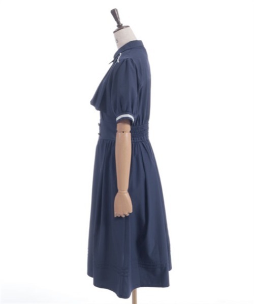 axes femme(アクシーズファム)の「ハイウエストフラシ半袖ワンピース(ワンピース・レディース・グリーン/パープル/ネイビー・FREE)」の12枚目の写真