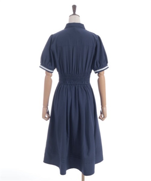 axes femme(アクシーズファム)の「ハイウエストフラシ半袖ワンピース(ワンピース・レディース・グリーン/パープル/ネイビー・FREE)」の11枚目の写真