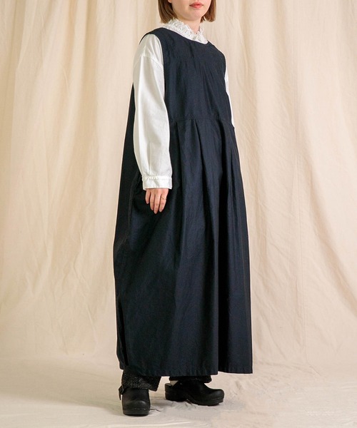 Brocante（ブロカント）の「[Brocante / ブロカント] ミリタリーモールスキン ランテルヌワンピース（ワンピース・レディース・ネイビー/キャメル/ブラック・2）」の9枚目の写真