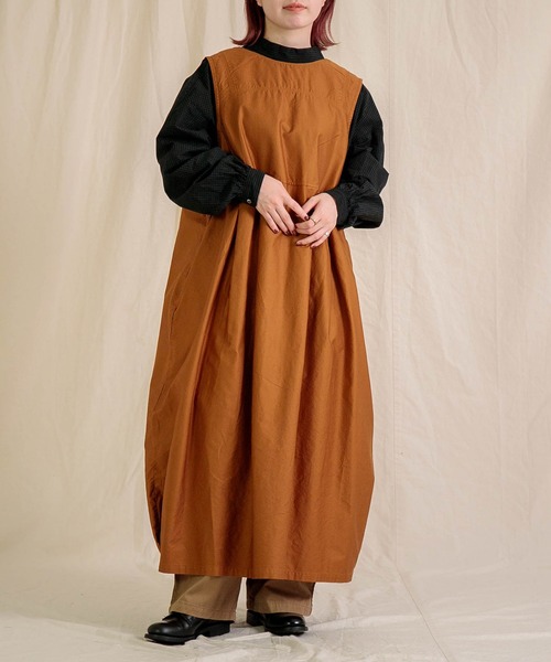 Brocante（ブロカント）の「[Brocante / ブロカント] ミリタリーモールスキン ランテルヌワンピース（ワンピース・レディース・ネイビー/キャメル/ブラック・2）」の15枚目の写真