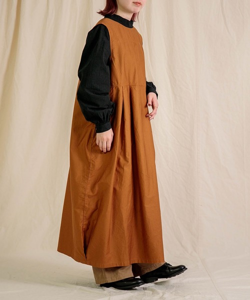 Brocante（ブロカント）の「[Brocante / ブロカント] ミリタリーモールスキン ランテルヌワンピース（ワンピース・レディース・ネイビー/キャメル/ブラック・2）」の16枚目の写真