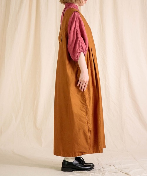 Brocante（ブロカント）の「[Brocante / ブロカント] ミリタリーモールスキン ランテルヌワンピース（ワンピース・レディース・ネイビー/キャメル/ブラック・2）」の19枚目の写真