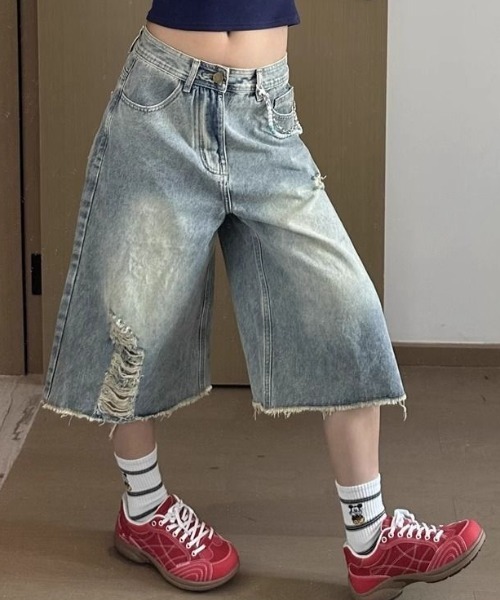 デニムハーフパンツ　MARQUES ' ALMEIDA 最低 価格ファッション - MARQUES ALMEIDA マルケスアルメイダ