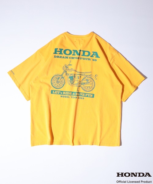 KRIFF MAYER（クリフメイヤー）の「KRIFFMAYER HONDAｺﾗﾎﾞT(CB750)(WING)（Tシャツ/カットソー・メンズ・サックスブルー/チャコールグレー/ベージュ系1/グリーン系1/グリーン/チャコール/イエロー/イエロー系1/サックスブルー系1/ベージュ・L/M）」の9枚目の写真