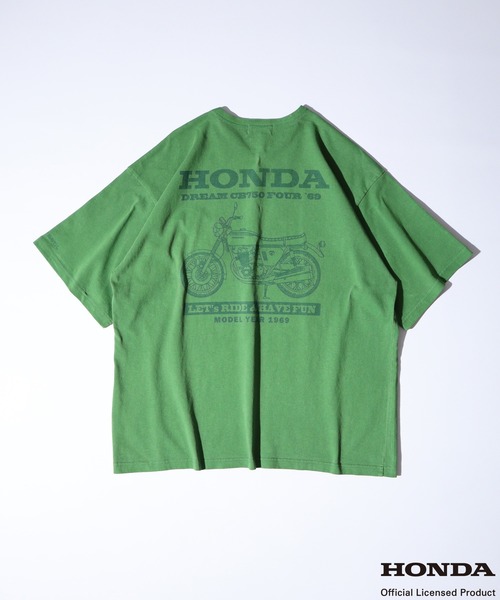 KRIFF MAYER（クリフメイヤー）の「KRIFFMAYER HONDAｺﾗﾎﾞT(CB750)(WING)（Tシャツ/カットソー・メンズ・サックスブルー/チャコールグレー/ベージュ系1/グリーン系1/グリーン/チャコール/イエロー/イエロー系1/サックスブルー系1/ベージュ・L/M）」の6枚目の写真