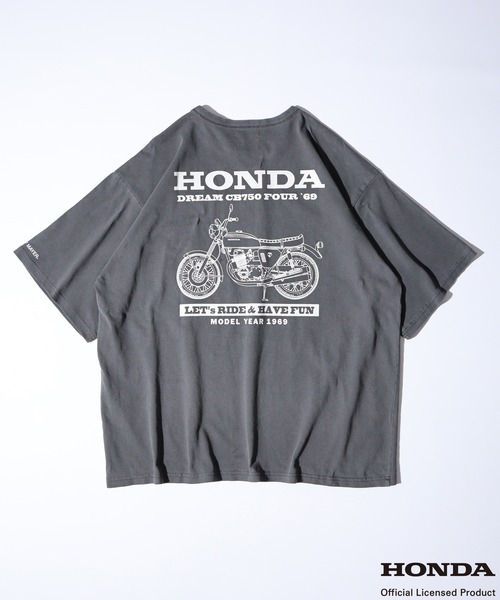 KRIFF MAYER（クリフメイヤー）の「KRIFFMAYER HONDAｺﾗﾎﾞT(CB750)(WING)（Tシャツ/カットソー・メンズ・サックスブルー/チャコールグレー/ベージュ系1/グリーン系1/グリーン/チャコール/イエロー/イエロー系1/サックスブルー系1/ベージュ・L/M）」の3枚目の写真