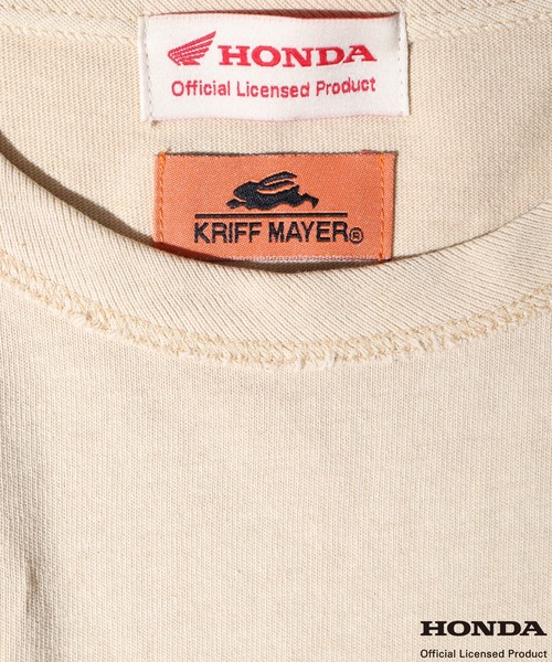 KRIFF MAYER（クリフメイヤー）の「KRIFFMAYER HONDAｺﾗﾎﾞT(CB750)(WING)（Tシャツ/カットソー・メンズ・サックスブルー/チャコールグレー/ベージュ系1/グリーン系1/グリーン/チャコール/イエロー/イエロー系1/サックスブルー系1/ベージュ・L/M）」の20枚目の写真