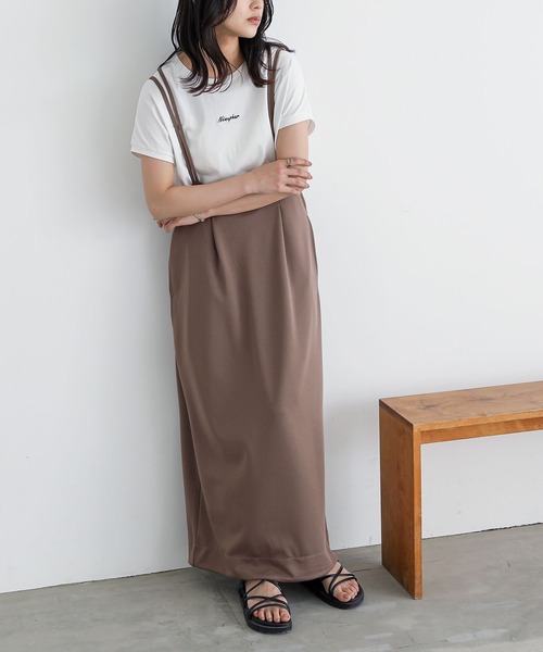 n'OrLABEL(ノアールレーベル)の「Wストラップキャミワンピース(ワンピース・レディース・モカ/ブルー/ブラック・2/1)」の10枚目の写真