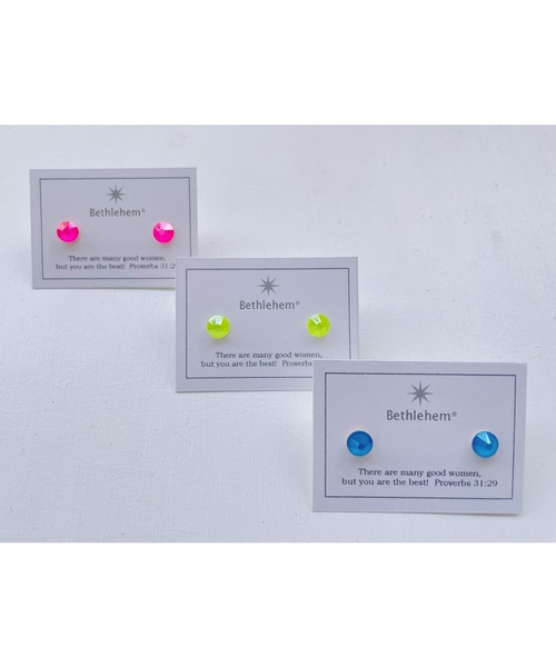 tone(トーン)の「【Bethlehem】エレクトリックこつぶピアス(MA)(ピアス(両耳用)・レディース・オレンジ/イエロー/グリーン/ピンク/パープル/ブルー・FREE)」の22枚目の写真