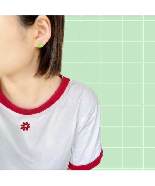 tone(トーン)の「【Bethlehem】エレクトリックこつぶピアス(MA)(ピアス(両耳用)・レディース・オレンジ/イエロー/グリーン/ピンク/パープル/ブルー・FREE)」の12枚目の写真