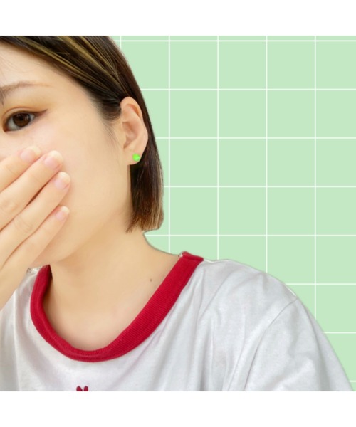 tone(トーン)の「【Bethlehem】エレクトリックこつぶピアス(MA)(ピアス(両耳用)・レディース・オレンジ/イエロー/グリーン/ピンク/パープル/ブルー・FREE)」の11枚目の写真