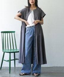 半袖前開きワンピース