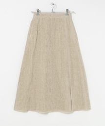 ATON | ATON　LINEN VELVET SIDE SLIT SKIRT(スカート)