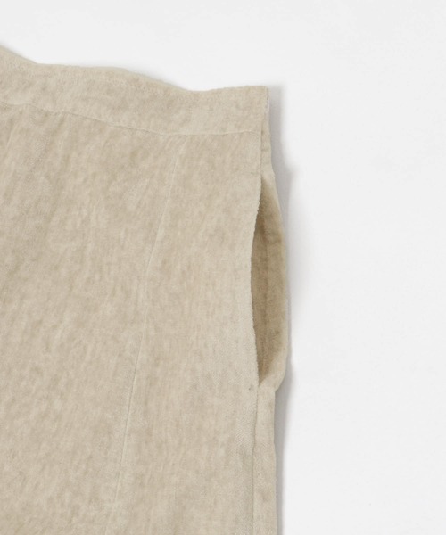 【ATON】LINEN VELVET | SIDE SLIT SKIRT LINEN CUPRA | A-LINE SKIRT – ATON | エイトン
