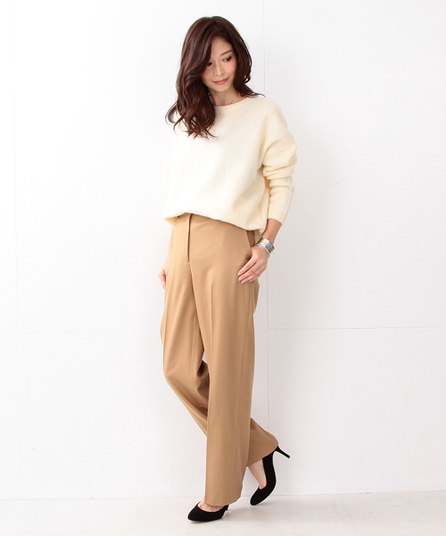 Demi-Luxe BEAMS(デミルクス ビームス)の「Demi-Luxe BEAMS / ウール セミワイド パンツ(その他パンツ・レディース・ブラック/ブラウン系その他・36/38/40)」の13枚目の写真