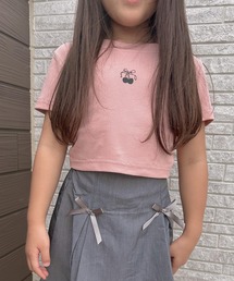 VIBGYOR（ヴィブジョー）の「lulunoix/さくらんぼクロップド丈Tシャツ M15410（Tシャツ/カットソー）」