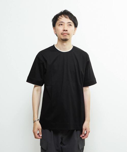 MEN'S MELROSE(メンズメルローズ)の「マーセライズドスムースフェイクレイヤードTシャツ(Tシャツ/カットソー・メンズ・ホワイト/ライトグレー/ブラック・4/3/2)」の4枚目の写真