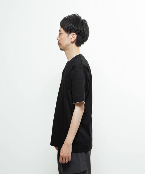 MEN'S MELROSE(メンズメルローズ)の「マーセライズドスムースフェイクレイヤードTシャツ(Tシャツ/カットソー・メンズ・ホワイト/ライトグレー/ブラック・4/3/2)」の5枚目の写真