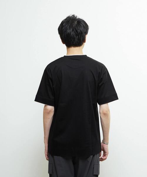 MEN'S MELROSE(メンズメルローズ)の「マーセライズドスムースフェイクレイヤードTシャツ(Tシャツ/カットソー・メンズ・ホワイト/ライトグレー/ブラック・4/3/2)」の6枚目の写真